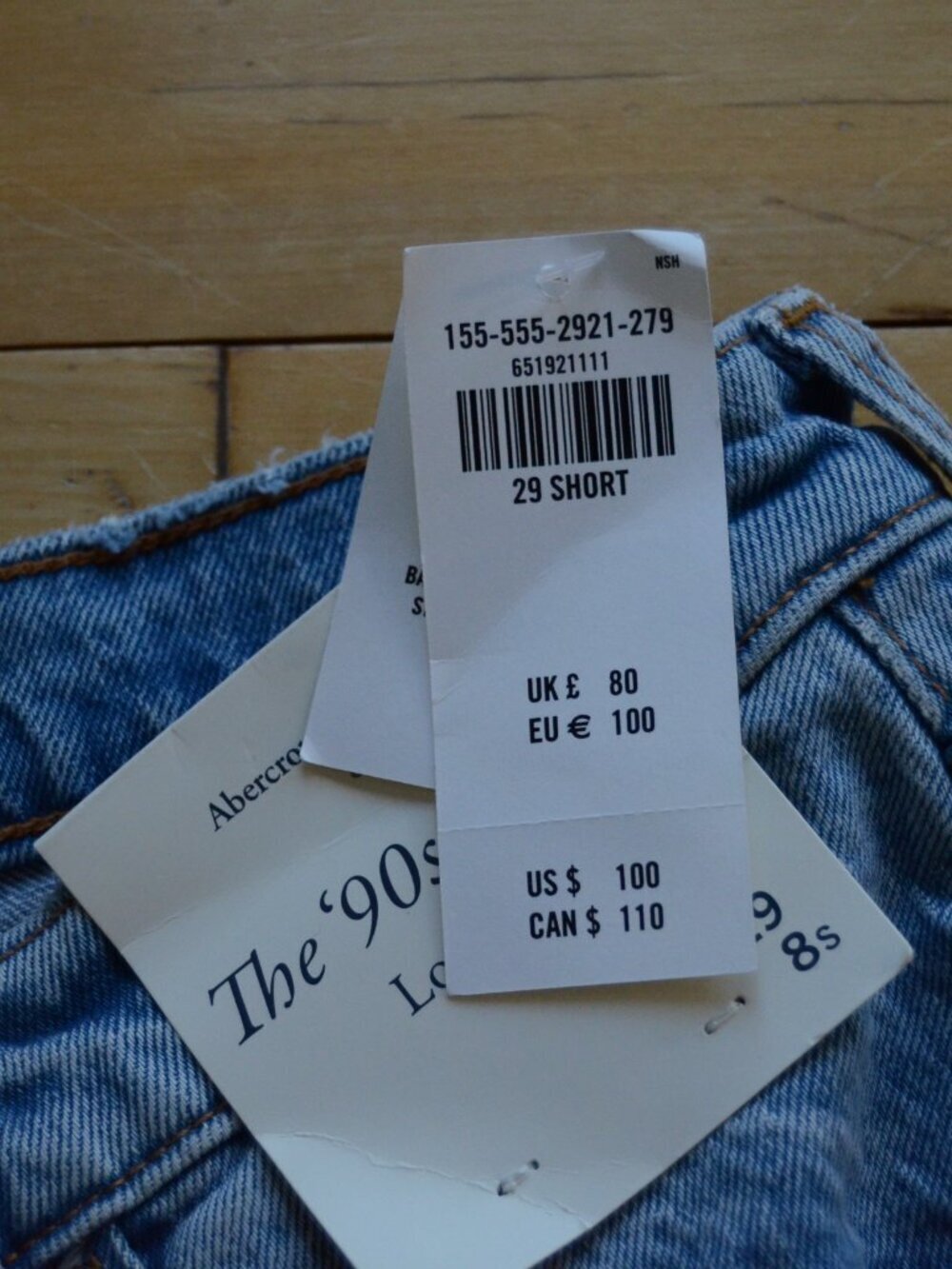 Abercrombie & Fitch The 90s baggy jeans Low Rise Size 29 Short - Picture 7 of 10